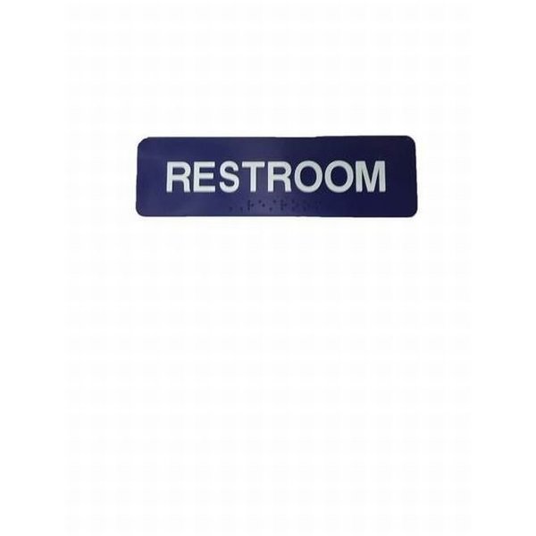 Don-Jo Handicap ADA Blue Bathroom Sign with Braille HS907048